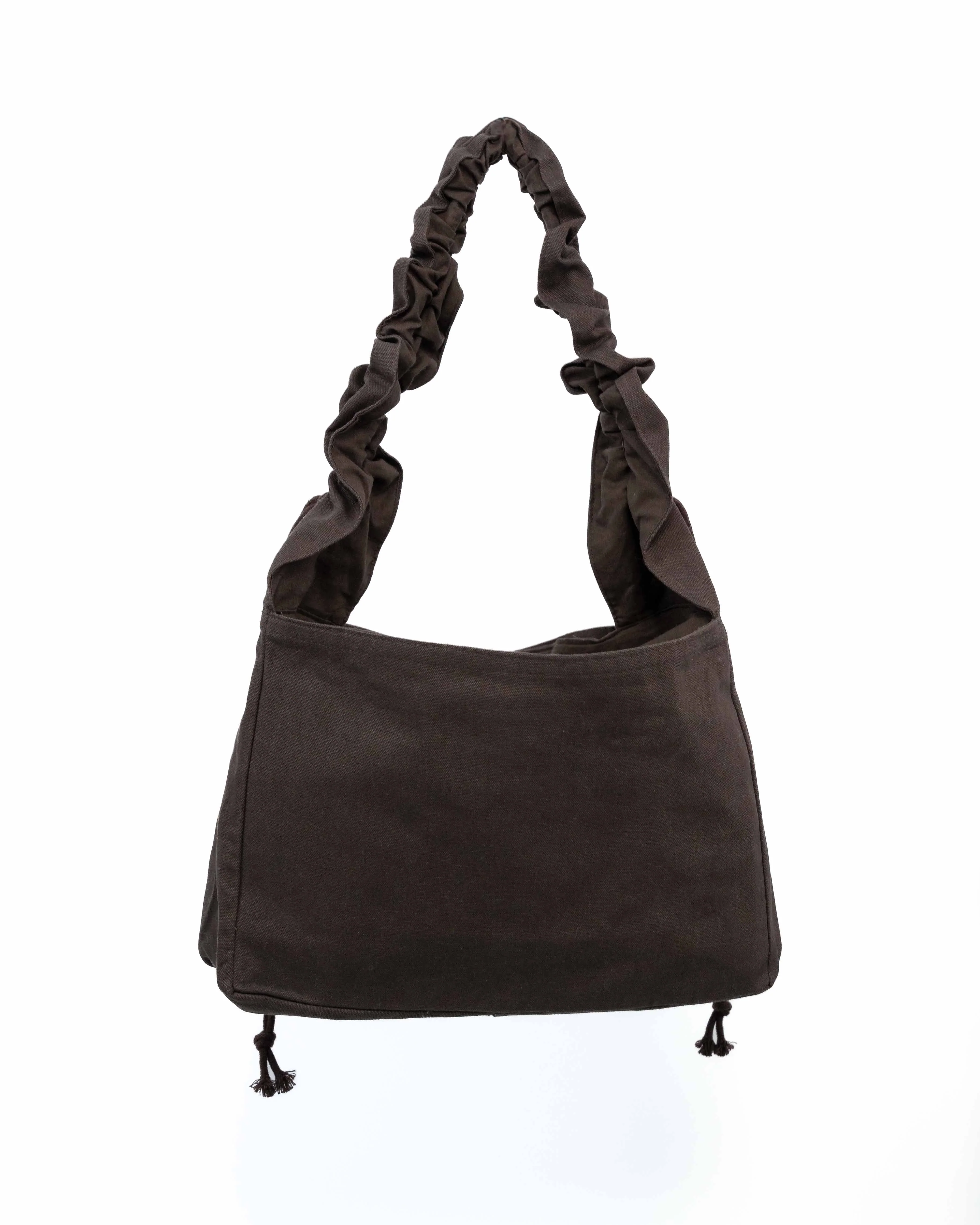 BROWN // RUFFLE MIDI SHOPPER - Image 3