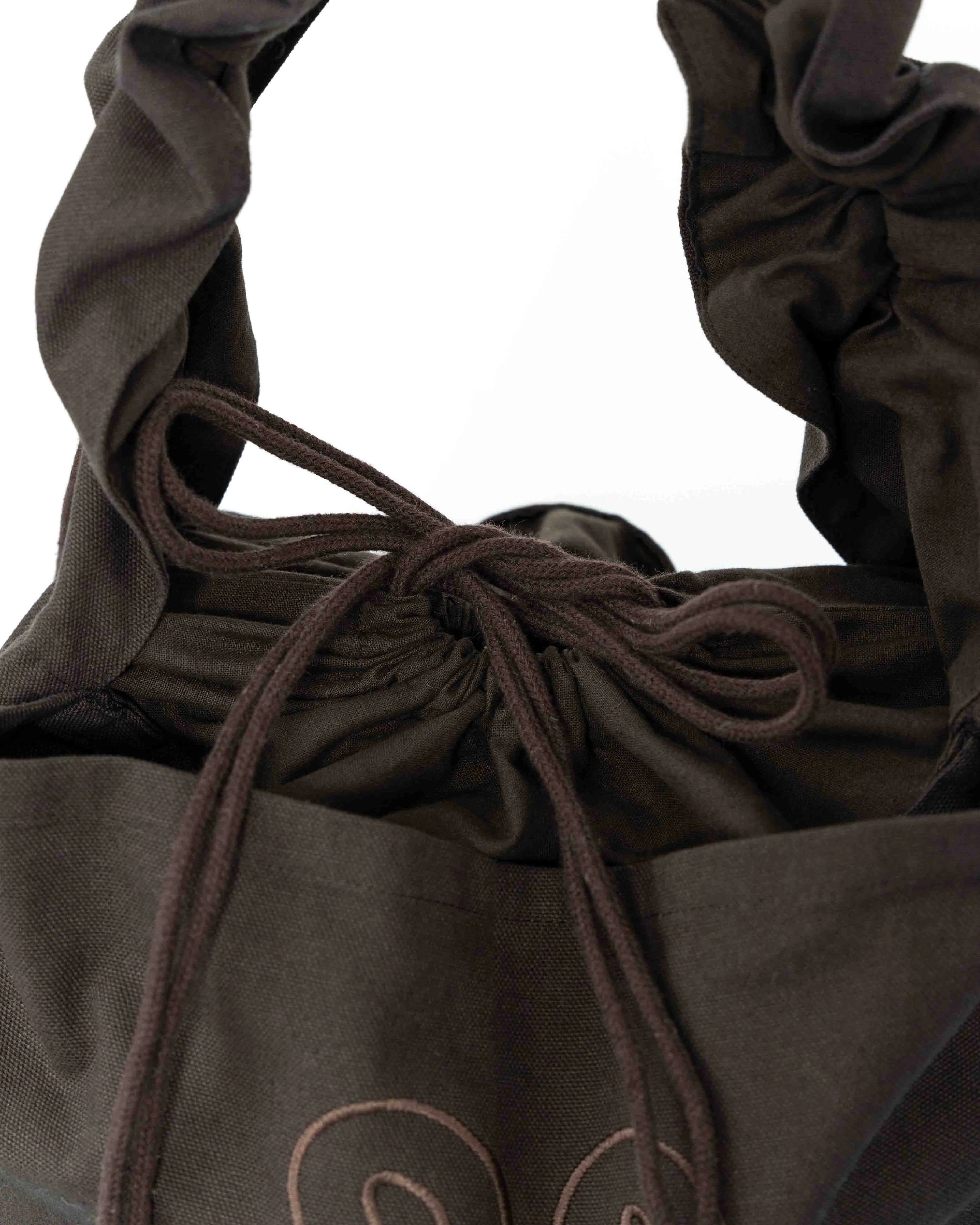 BROWN // RUFFLE MIDI SHOPPER - Image 4