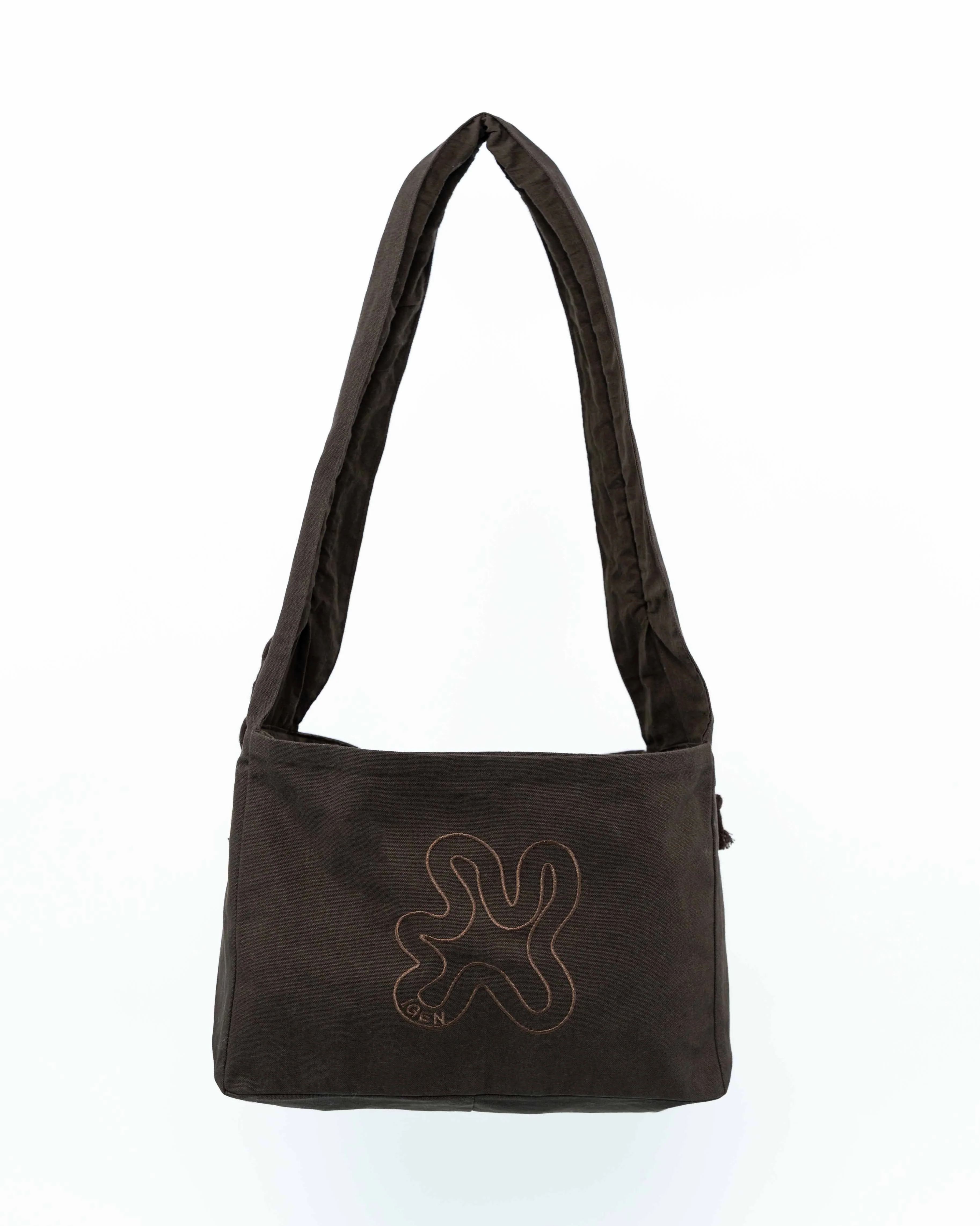 BROWN // RUFFLE MIDI SHOPPER - Image 5