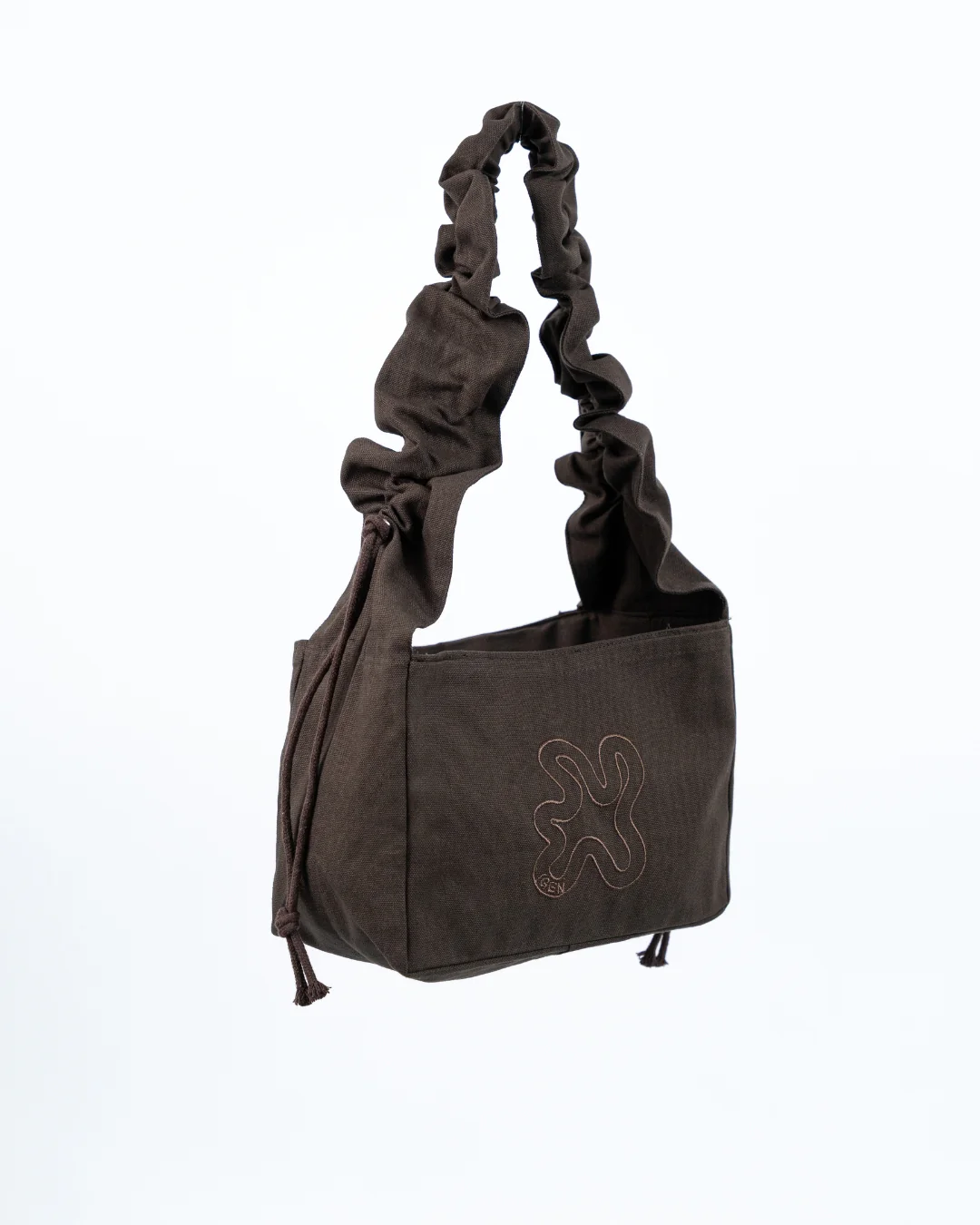 BROWN // RUFFLE MINI SHOPPER - Image 5
