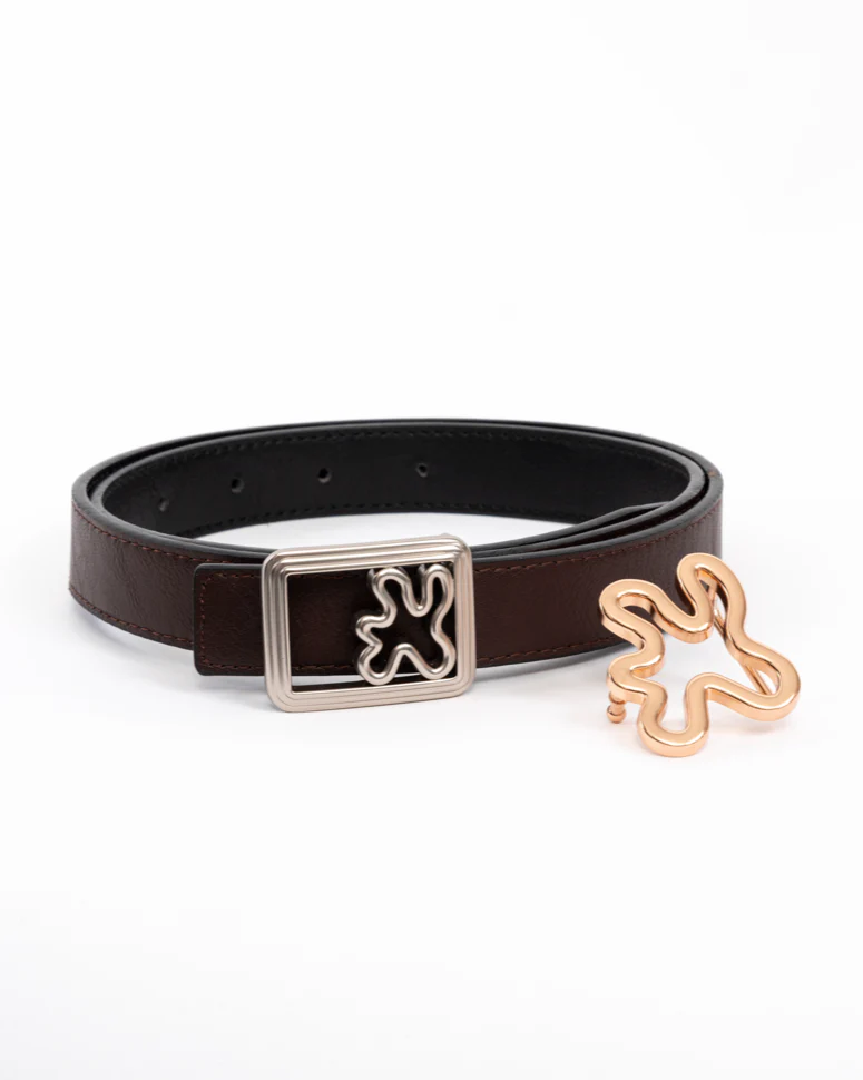 REVERSIBLE BELT STRAP // Brown & black - Image 6