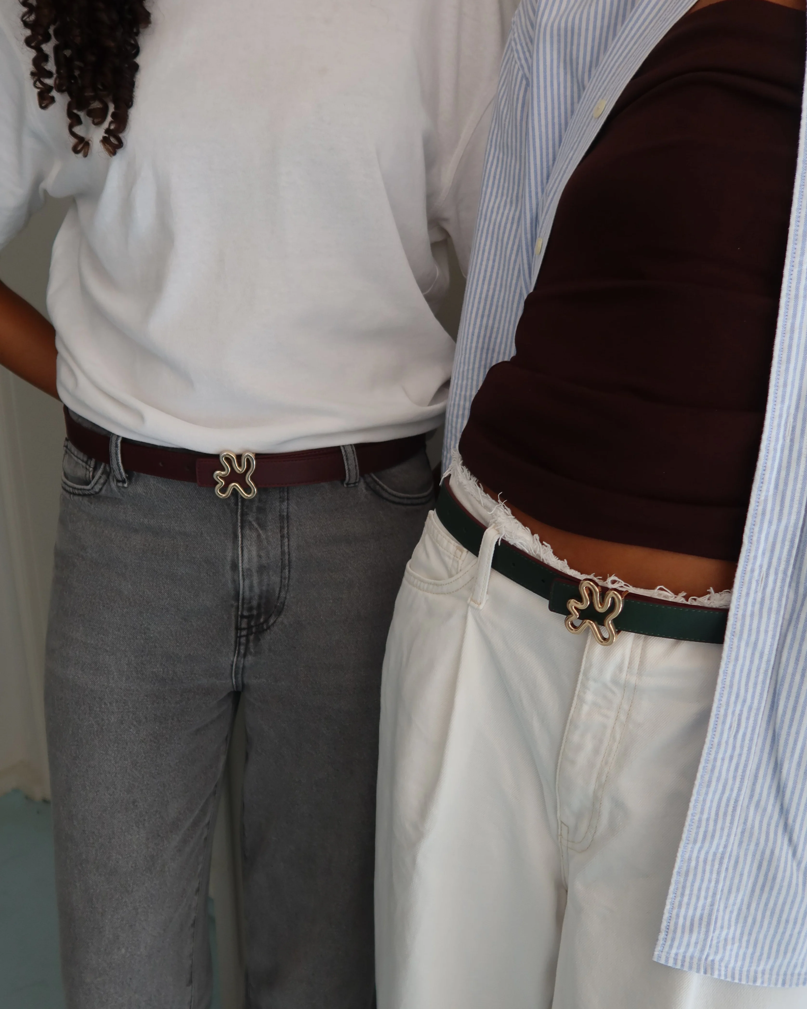 REVERSIBLE BELT STRAP // Burgundy & green - Image 3