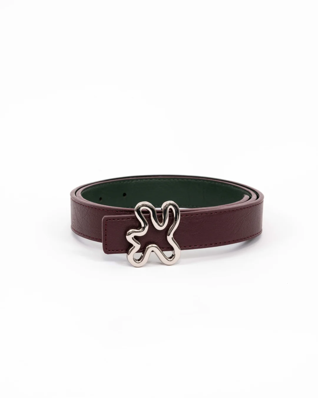 REVERSIBLE BELT STRAP // Burgundy & green - Image 6