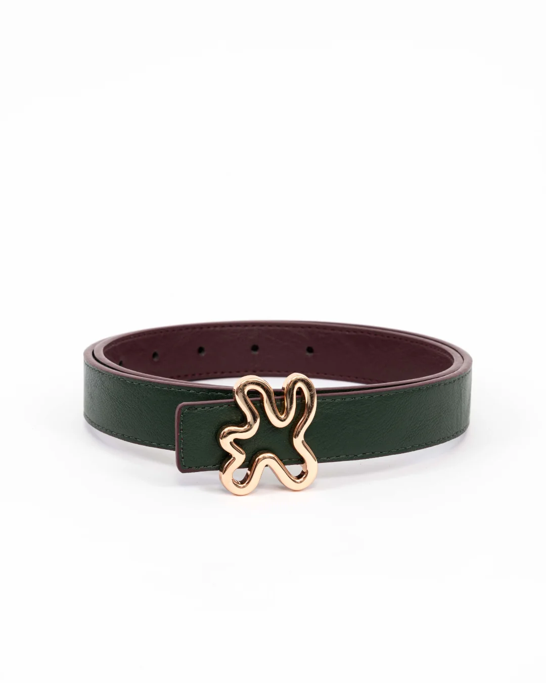 REVERSIBLE BELT STRAP // Burgundy & green - Image 7
