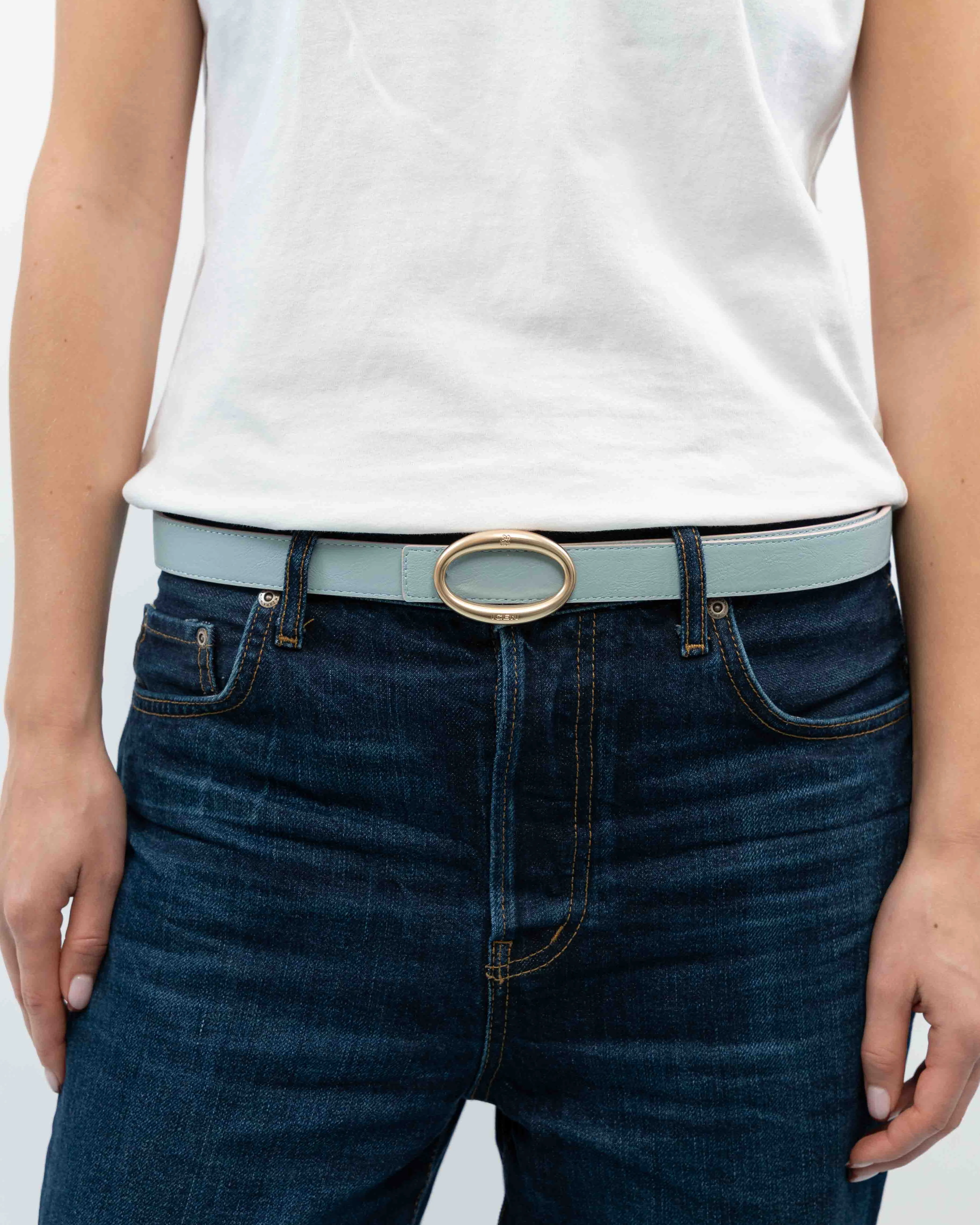 REVERSIBLE BELT STRAP // Pink & light blue - Image 4