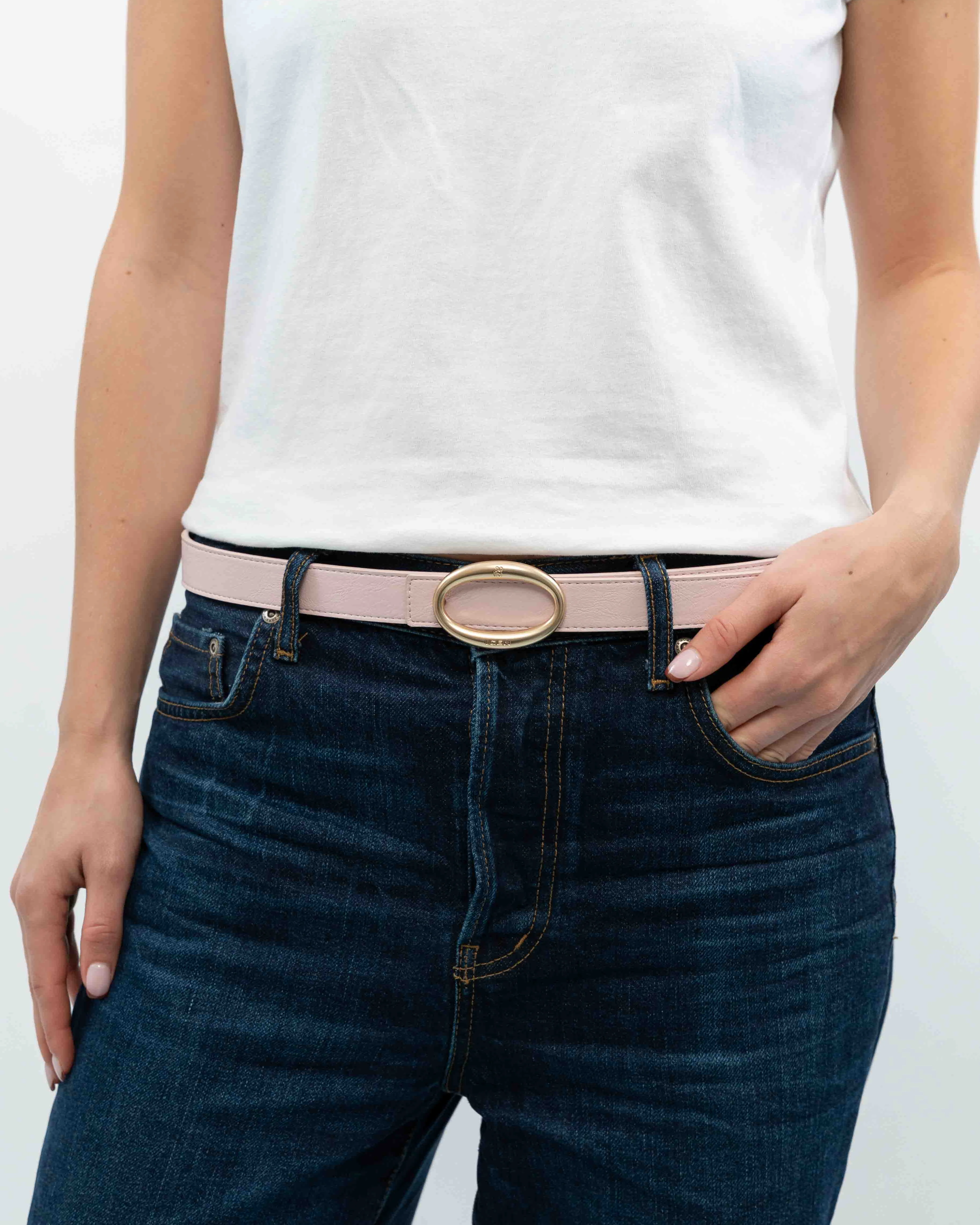 REVERSIBLE BELT STRAP // Pink & light blue - Image 5