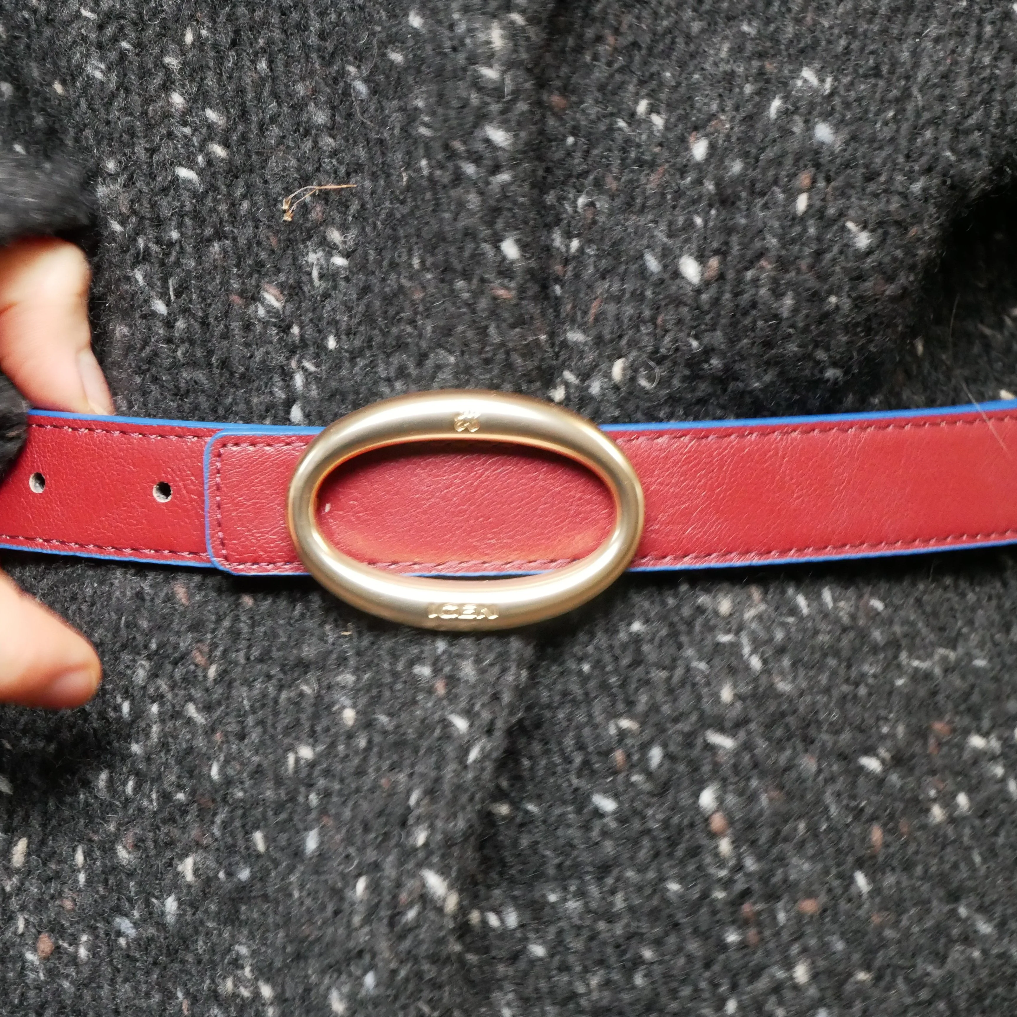 REVERSIBLE BELT STRAP // Red & blue - Image 8
