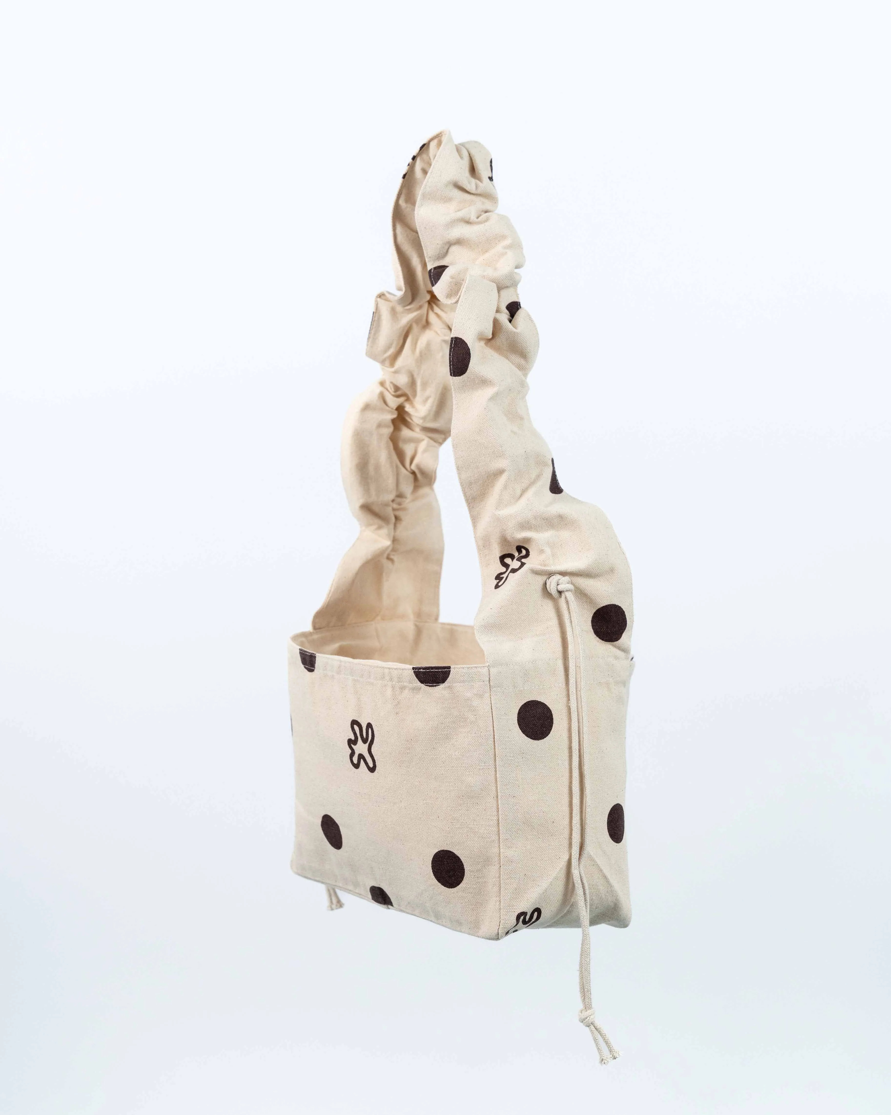 RUFFLE MINI SHOPPER // BROWN DOTS - Image 10