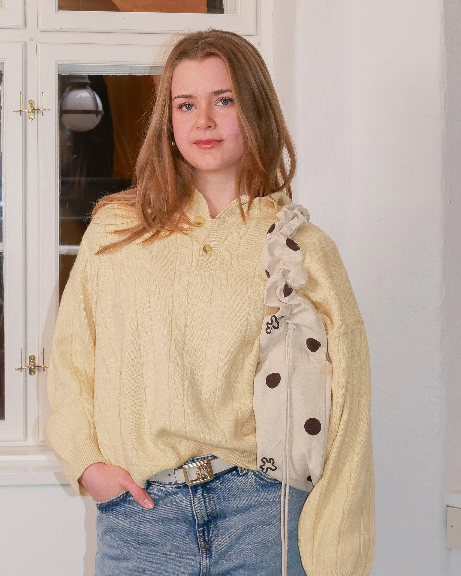 RUFFLE MINI SHOPPER // BROWN DOTS - Image 5